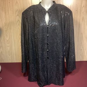 Vintage Black Evening wear Jacket Womens size XL More Jazz a chorus line company